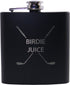 Birdie Juice 6oz Flask - Great Gift for A Golfer, Father's Day, Birthday, or Christmas Gift (Black)...