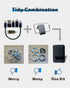 USB Type C to C Charging and Data Transfer Cable with 3 Adapters Combination Set in Credit Card Size Case...