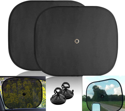 Big Ant Steering Wheel Cover Sun Shade + Bonus Side Window Sunshade-Heat Reflector Fit Most Jumbo/Standard Car-Sliver (20.1"X 17.3")...