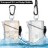 4 Pack Waterproof ID Card Badge Holder Case Clear ID Holder Waterproof Card Holder for Swimming with Lanyard and Keychain for Id Badges Credit Car...