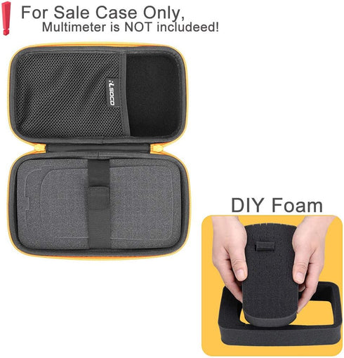 RLSOCO Hard Case for Klein Tools MM300/MM325/MM400/MM320/MM700/MM720/ET270/MM600/MM200/ET140 Digital Multimeter (With DIY Foam...