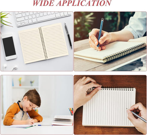 Spiral Notebook, 4 Pack Kraft Notebooks 5x8 Inches, A5 Lined College Ruled Notebooks Journal with Kraft Cover and 58 Sheets/116 Pages Ruled Lined ...