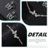 Rhinestone Butterfly Jewelry Set Silver Sparkly Crystal Necklace Chain with Bracelets and Earrings for Women(3PCS)...