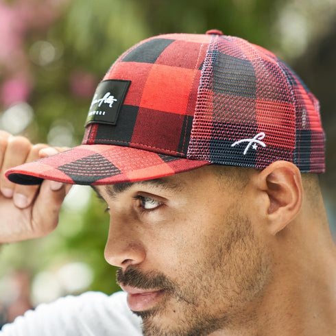 Grace Folly Trucker Hat for Men or Women- Many Cool Designs (Red Plaid)...