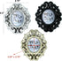 Azi 3 Small Vintage Style Baroque Ornate Oval Picture Frame 6.5” x 5.75” Picture Frames Fit Picture 3.25 by 2.75 in Gold, Black & Silver for Wall ...