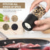 Pepper Grinder or Salt Grinder Salt & Pepper Grinder Sets of 2 - Pepper Mill Grinder Salt Pepper Grinde, Refillable Coarseness Adjustable Pepper M...