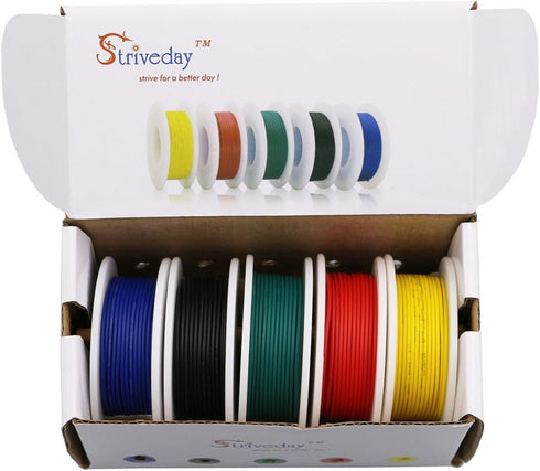 18 AWG Flexible 1007 Wire Tinned Copper Electric wire 18 gauge Coper Hook Up Wire 300V Cables electronic stranded wire cable electrics DIY kit...