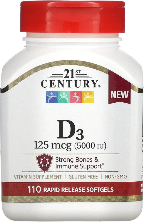 21st Century D 5000 IU Tablets, 110 Count...