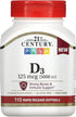 21st Century D 5000 IU Tablets, 110 Count...