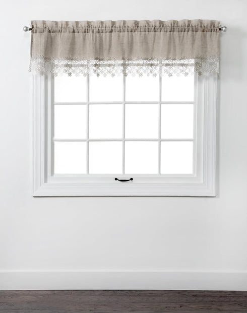 RENAISSANCE HOME FASHION Lillian Valance, 58" X 12", Linen...