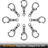 Keychain Ring Clip, 50Pcs Swivel D Ring Clasp Key Chain Lobster Snap Chain Hooks Jump Rings Kit DIY Crafts Gifts Jewelry Making Accessories - Meta...