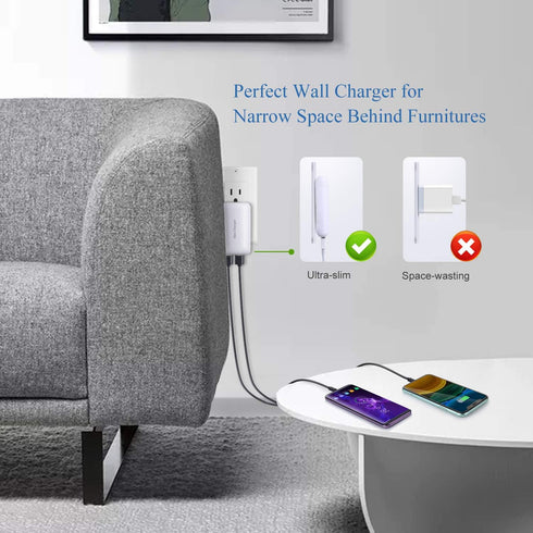 USB Charger Plug, Excgood Ultra Compact USB Wall Charger Foldable Wall Plug Compatible with Home Camera, iPhone 13 Pro Max/12/11/Xr/Xs/X, Galaxy S...