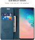 Samsung Galaxy S10 Wallet Case, Magnetic Stand Leather Flip Protective Case with ID & Credit Card Slots Holder Case Wallet for Galaxy S10(Blue)...