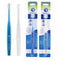 Brilliant Oral Care Adult Toothbrush with Soft Bristles, Round Head, and All-Around Clean for Teeth and Gums, Blue + Clear, 2 Pack...