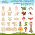 150 Pcs Wood Cutouts Ornaments for Crafts Wooden DIY Painting Kits for Kids Craft and Art Supplies Party Birthday Gift Favors Boys Girls Wooden Or...