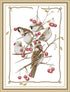 Aiorkeng Cross Stitch Kits Stamped Full Range of Embroidery Starter Kits for Beginners DIY 14CT 2 Strands -Printed Kits Sparrows 35×46 cm...