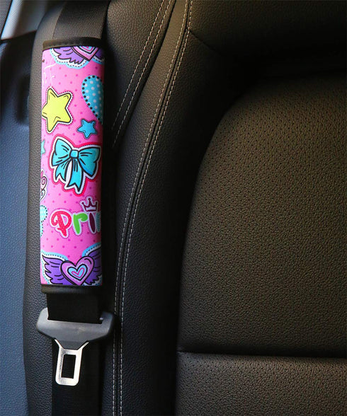 YR Seat Belt Cover for Kids, Soft Comfort Seat Belt Cushion for Children, Cute Cartoon Pattern Car Seat Belt Pads Cover for Girls and Boys, 1 Pack...