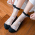 Daisy Socks Lace Sheer High Ankle Socks 6 Pairs Women Transparent Cute Preppy Floral Knit Cotton Sole Dress Sock...