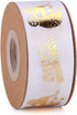 40 Yards Baby Shower Ribbon Welcome Baby White and Gold Ribbon Assorted Foot Print Ribbons for Crafts Cake Birthday,Gift Wrapping, Party Decoratio...
