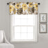 Lush Decor Leah Room Darkening Window Curtain Valance, 18 inch x 52 inch, Yellow/Gray...