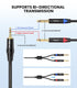 tisino 1/8 to 1/4 Stereo Cable, 1/8 Inch TRS Stereo to Dual 1/4 inch TS Mono Y-Splitter Cable 3.5mm Aux Mini Jack to Jack Breakout Cord for Smartp...