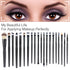20 Pieces Makeup Brush Set Professional Face Eye Shadow Eyeliner Foundation Blush Lip Makeup Brushes Powder Liquid Cream Cosmetics Blending Brush ...