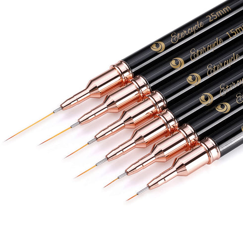 Etercycle Nail Art Liner Brushes, 6pcs Striping Nail Gel Polish Painting Brush Set, Thin Nail Art Dotting Drawing Pen (5/7/9/11/15/25mm)...