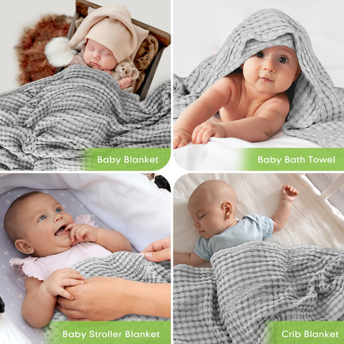 Maliton Waffle Baby Blanket for Boys Girls, Breathable Soft Cotton Baby Blankets, Neutral Baby Nursery Swaddle Blankets, Lightweight Throw Blanket...