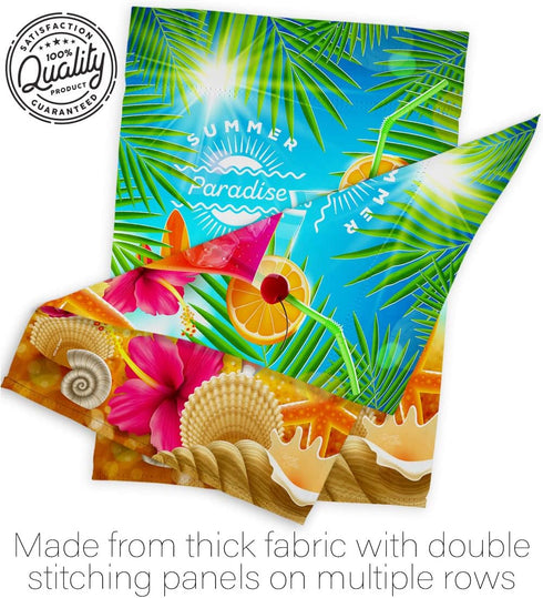 Breeze Decor Summer in Paradise Garden Flag Fun The Sun Beach Pool Luau Tropical Party Season Outdoor Summertime Sunny House Decoration Banner Sma...