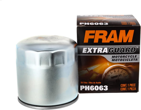 FRAM Extra Guard PH6063 Motorcycle/ATV Replacement Oil Filter, Fits Select BMW Motorcycles...