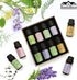 8 Pack Organic Aromatherapy Essential Oil Set, Pure Essential Oil Kit for Diffusers for Home, Peppermint, Lavender, Eucalyptus, Tea Tree,Rose, Ros...