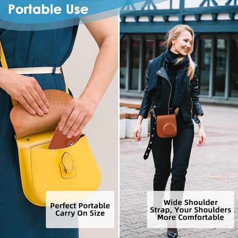 Protective Camera Case for Fujifilm Instax Mini 11 12 9 Instant Camera with Instax Mini Album, Photo Album for Fujifilm Instax Mini Camrea, PU Lea...