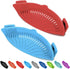 2 Pcs Clip on Strainers, Pot Strainer for Pasta Meat Vegetables Fruit, Silicone Strainer - Fit All Pots and Bowls....