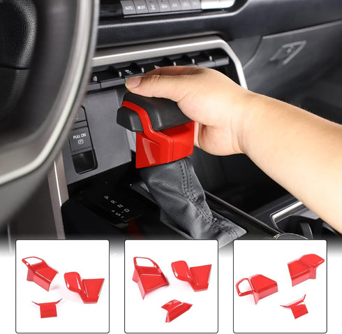 Shifter Gear Hand Brake Covers Compatible with Toyota Tundra/Sequoia 2022-2024 Tacoma 2024 Lower Automatic Center Console Gear Shift Knob Head Pro...