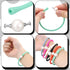 6 Pcs 9-11 mm Silicone Rubber Real Natural Freshwater Pearls Bracelets for Women Womens Charm Bangle Personalized Jewelry Silicone Bracelet Colore...