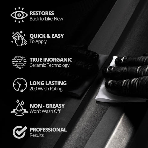 CERAKOTE® Ceramic Trim Coat Kit - Quick Plastic Trim Restorer - Ceramic Coating Guaranteed Restoration to Last Over 200 Washes – A Ceramic Coating...