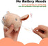 Hopearl Pull String Plush Kitty Toy Wind-up Clockwork Cat Motorized Wagging Tail Rotating Interactive Kitten Toys Pullback Cord Stuffed Animal Gif...