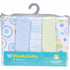 Spasilk Washcloth Wipes Set for Newborn Boys and Girls, Soft Terry Washcloth Set, Pack of 10, Blue Circles...