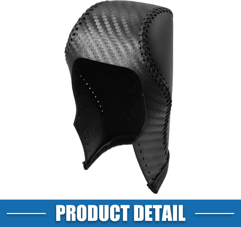 Gear Shifting Knob Cover Automatic Transmission Lever Trim for Jeep Cherokee 2014-2021 PU Leather Carbon Fiber Pattern Black...