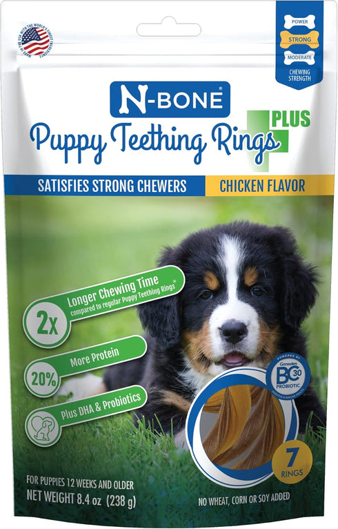 N-Bone Puppy Teething Rings Plus, Chicken Flavor, 7-Count, 8.4oz...