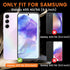 4+4 Pack Samsung Galaxy A55 5G Screen Protector, 4 Pack Tempered Glass Screen Protector with 4 Pack Camera Lens Protector, 9H Hardness Anti-Finger...