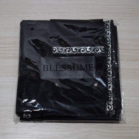 BLESSUME Altar Tarot Table Cloth Divination Wicca Square Velvet Cloth with Tarot Pouch Black...