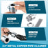 3/4" Metal Copper Pipe Cleaner with 2 Replaceable Brushes Tube Cleaning Brush Tube Cleaning Brush for Power Drill Metal Pipe Cleaning Brush Copper...