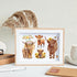 9 Sheets Highland Cow Rub on Transfers Sunflower Cow Pattern Transfer Stickers Cute Animal Floral Furniture Decals for Home Office Paper Wood DIY ...