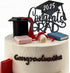 Black Glitter Congrats Grad 2025 Cake Topper with Graduation Cap- Congrats Grad Cake Topper- 2025 Graduation Party Decorations...