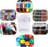 8 Pack 4 oz Empty Plastic Jars with Lids,Wide-mouth Clear Storage Containers, Empty Round Clear Plastic Jars with Lids and labels for Body Butter,...