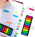 Fluorescent Translucent Sticky Note Flags, 2400 Pcs Total, Pack of 10 Color Tabs, Arrow Sticky Notes, Page Flag Markers, Arrow Index Tabs...