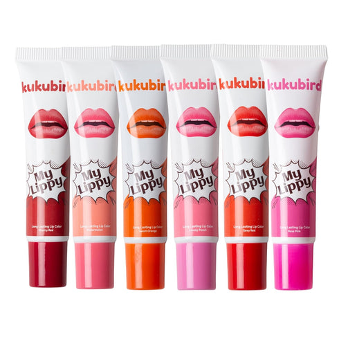 kukubird 6pcs Matte Lip Stain High Pigmented Longwear Peel Off Womens Waterproof Girl Makeup Lipgloss Set- Lip Tattoo...
