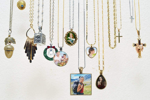 Anezus 60Pcs Pendant Trays, Bezel Pendant Trays Blanks with Glass Cabochons for Pendants Making and Jewelry Making, 5 Styles...