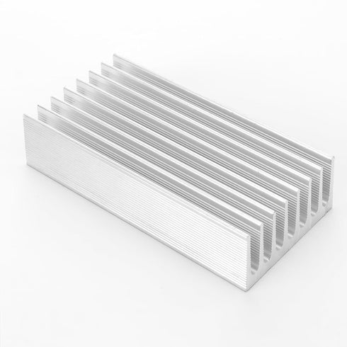 100mm x 51mm x 23mm White Tone Aluminium Radiator Heatsink Cooler Fin for MOS Tube Power Amplifier Transistor 2Pcs Set...